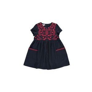 Du Pareil Au Meme DPAM Embroidered Floral Toddler Dress Cotton French 2T Cottage